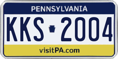 PA license plate KKS2004