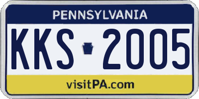 PA license plate KKS2005