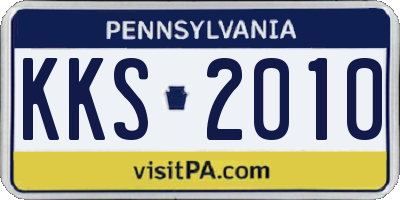 PA license plate KKS2010