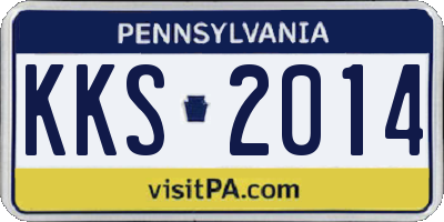PA license plate KKS2014