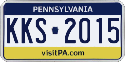 PA license plate KKS2015