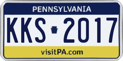 PA license plate KKS2017
