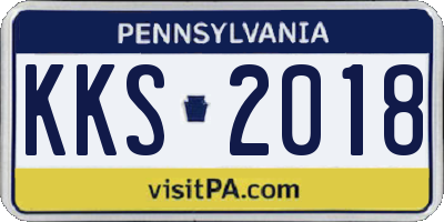 PA license plate KKS2018