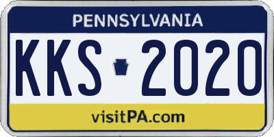 PA license plate KKS2020