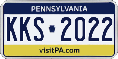 PA license plate KKS2022