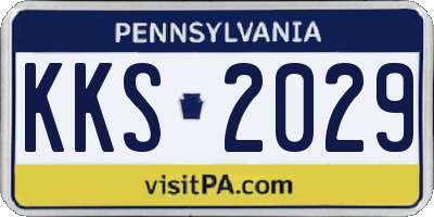 PA license plate KKS2029