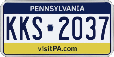 PA license plate KKS2037