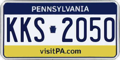 PA license plate KKS2050