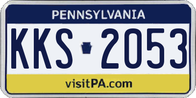 PA license plate KKS2053