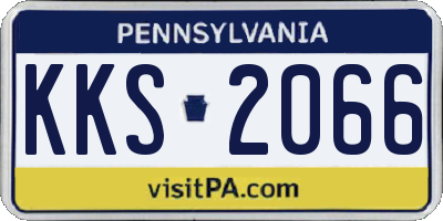 PA license plate KKS2066