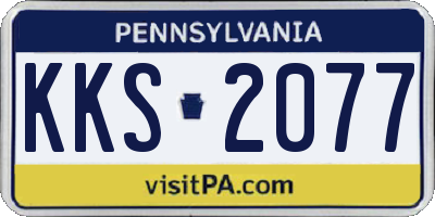 PA license plate KKS2077