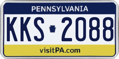 PA license plate KKS2088