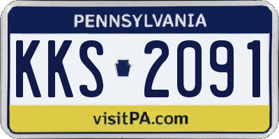 PA license plate KKS2091