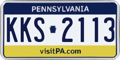 PA license plate KKS2113