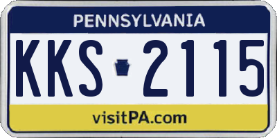 PA license plate KKS2115