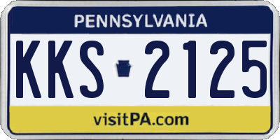 PA license plate KKS2125