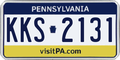 PA license plate KKS2131