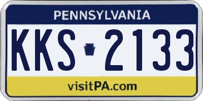 PA license plate KKS2133