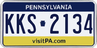 PA license plate KKS2134