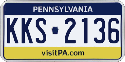 PA license plate KKS2136