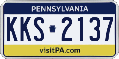 PA license plate KKS2137