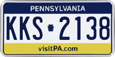 PA license plate KKS2138