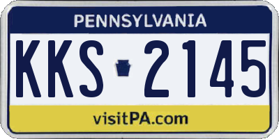 PA license plate KKS2145