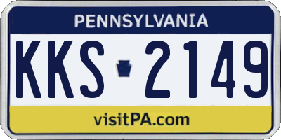 PA license plate KKS2149