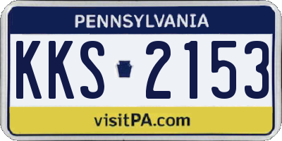 PA license plate KKS2153