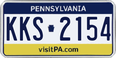PA license plate KKS2154