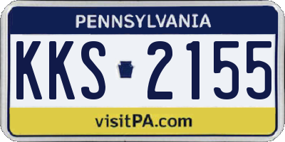 PA license plate KKS2155