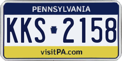 PA license plate KKS2158
