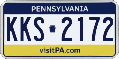 PA license plate KKS2172