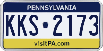 PA license plate KKS2173