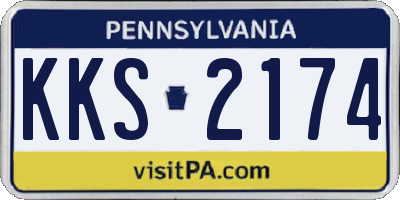 PA license plate KKS2174