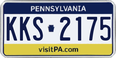 PA license plate KKS2175