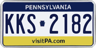 PA license plate KKS2182