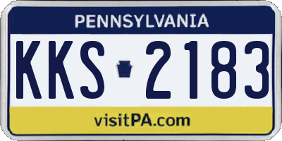 PA license plate KKS2183