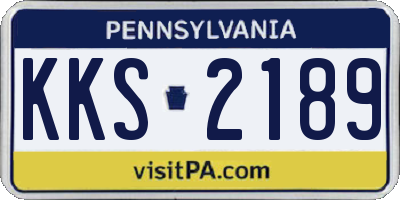 PA license plate KKS2189