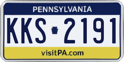 PA license plate KKS2191