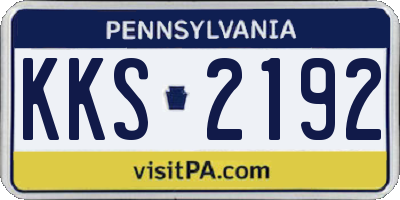 PA license plate KKS2192