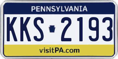 PA license plate KKS2193