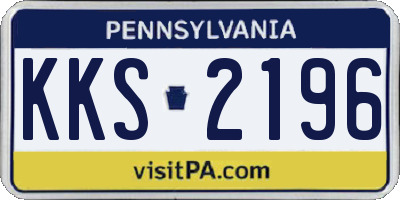 PA license plate KKS2196