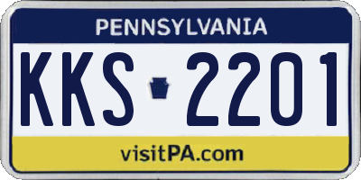 PA license plate KKS2201