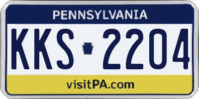 PA license plate KKS2204