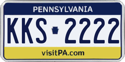 PA license plate KKS2222