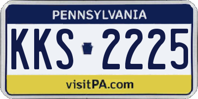 PA license plate KKS2225