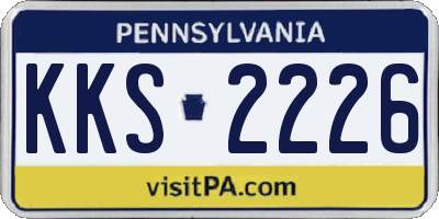 PA license plate KKS2226