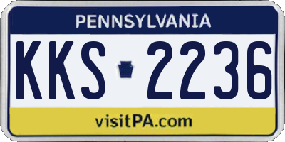 PA license plate KKS2236