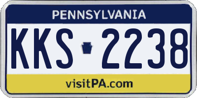PA license plate KKS2238